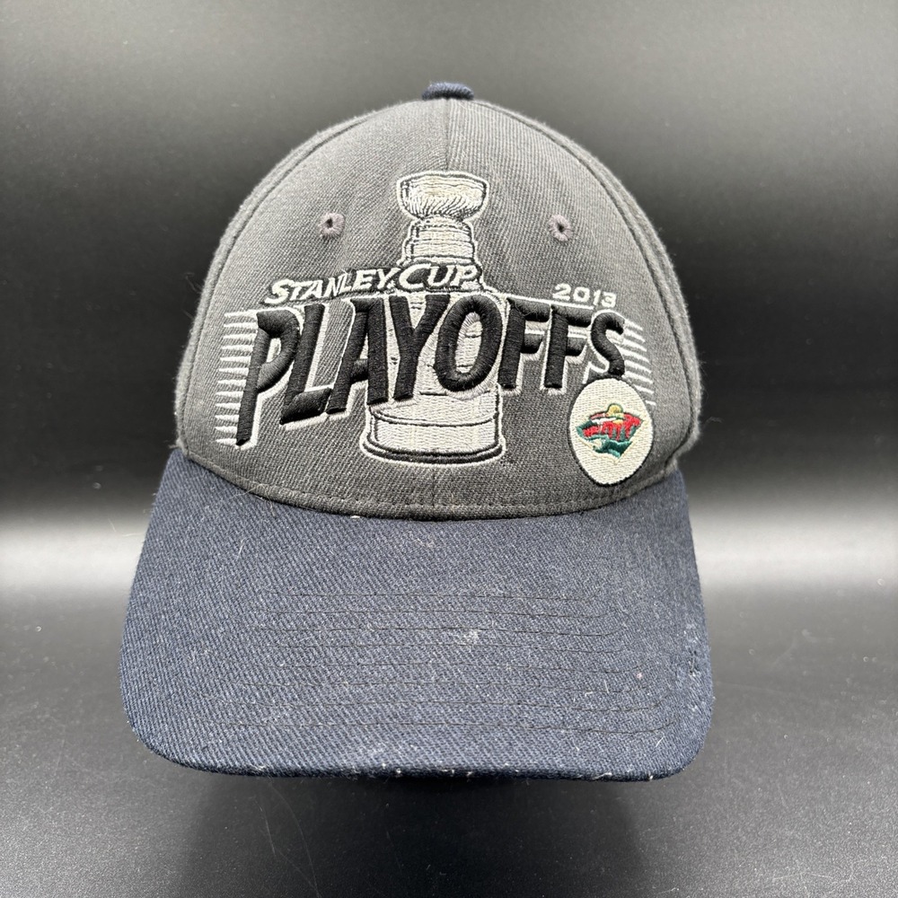Minnesota Wild Hat Cap Fitted Small Gray NHL Hockey Stanley Cup Playoffs 2013